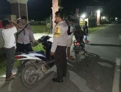 Minimalisir Aksi Premanisme dan Guankamtibmas Lainnya Polsek Monta Gelar Razia dan Patroli Malam Hari