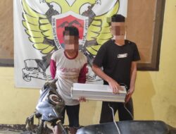 Nekad Mencuri Lampu Penerangan Jalan Dua Pria Ini Berhasil Diringkus Polsek Belo.