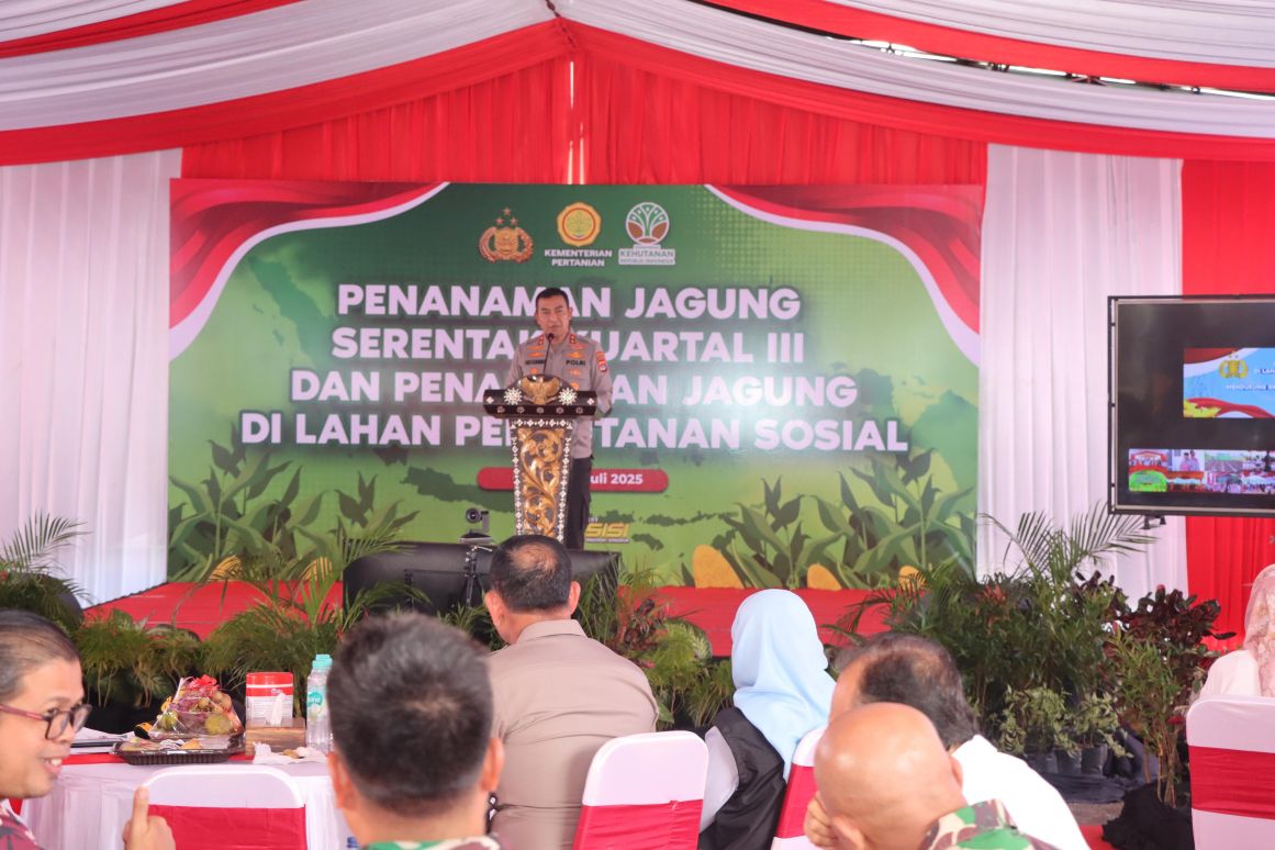 Ketahanan Pangan NTB, Polda dan Pemda Tanam Jagung Serentak di Lombok Barat
