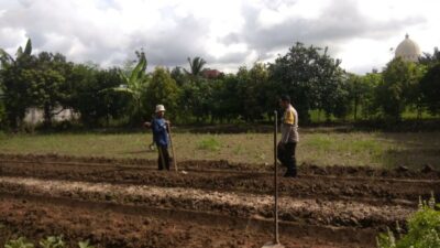 Bhabinkamtibmas Kediri Dorong Ketahanan Pangan di Plowok Selatan