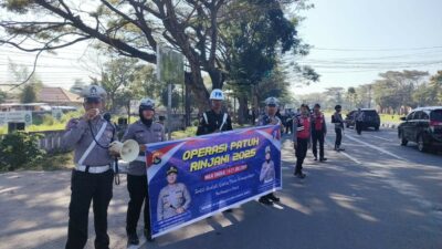 Sat Lantas Lombok Barat Tertibkan Pengendara di Jalur Strategis Baypass BIL I