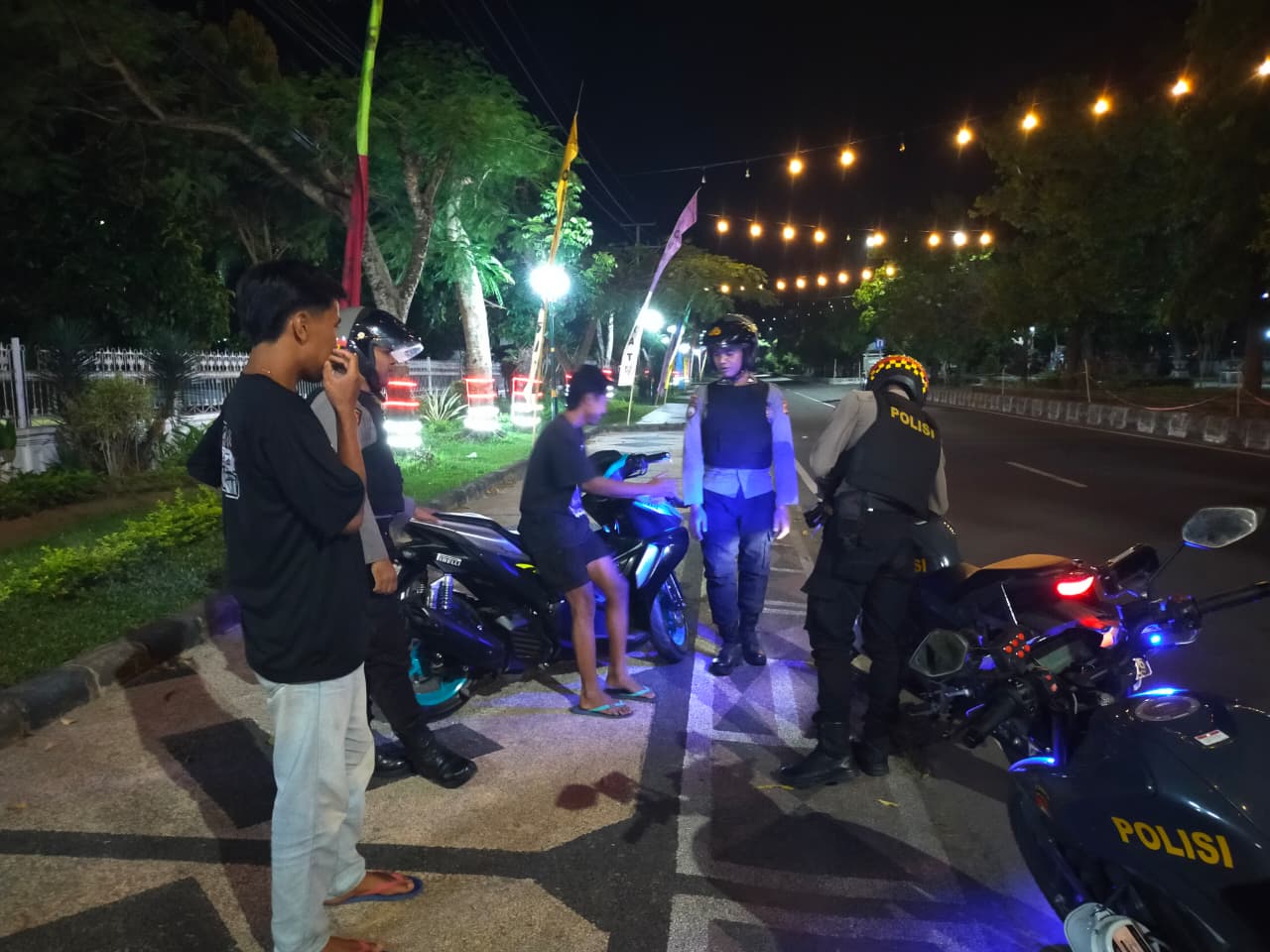 Polres Lombok Barat Intensifkan Patroli Malam di Gerung dan Labuapi