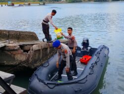 Warga Pesisir Lembar Antusias Sambut Gerakan Pangan Murah Polres Lombok Barat