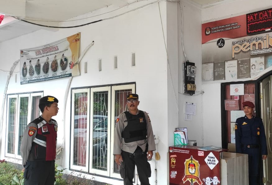 Polres Lombok Barat Perketat Pengamanan Gudang Logistik KPU, Kantor KPU, dan Bawaslu