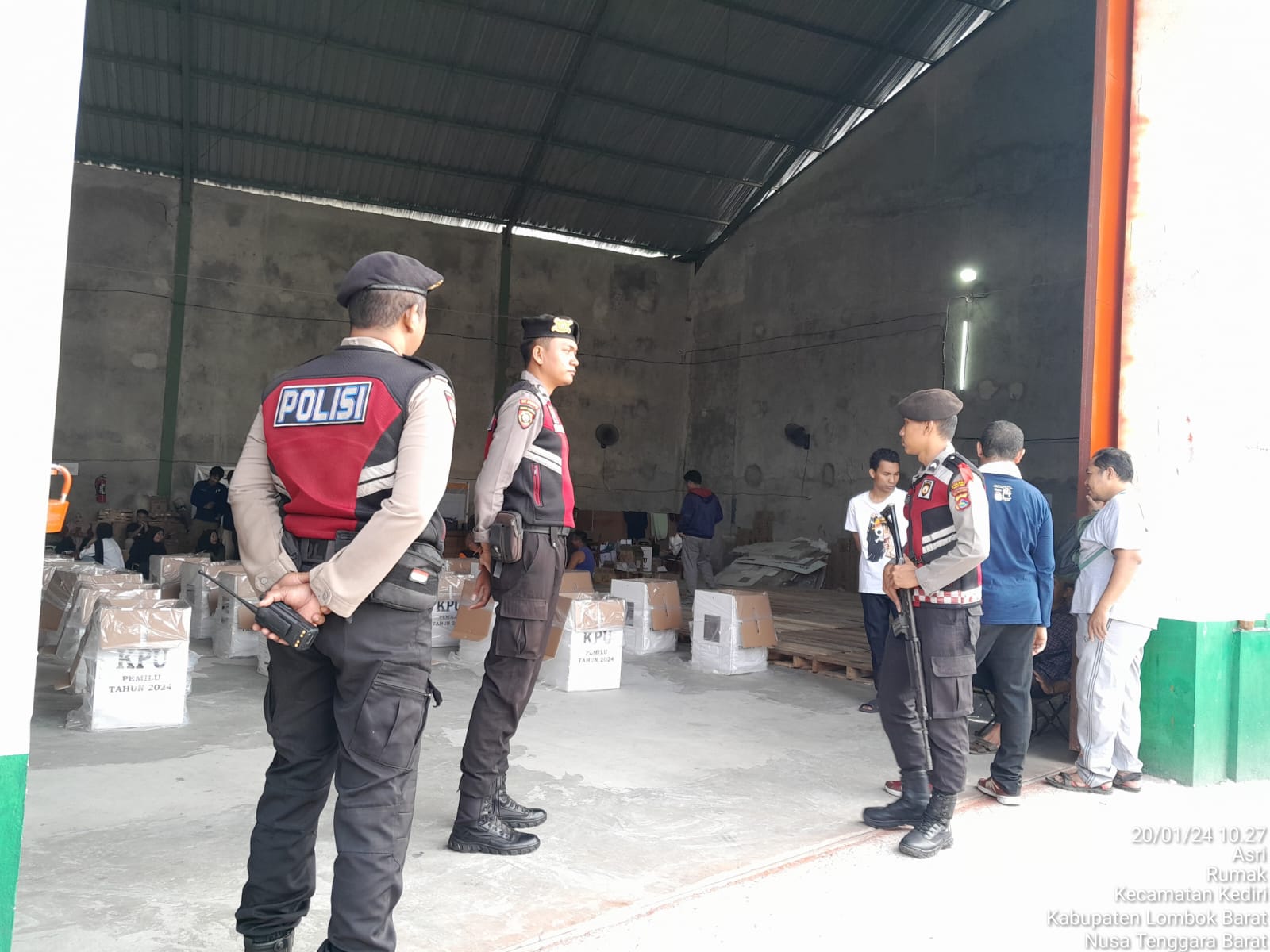 Polres Lombok Barat Perketat Pengamanan Gudang KPU