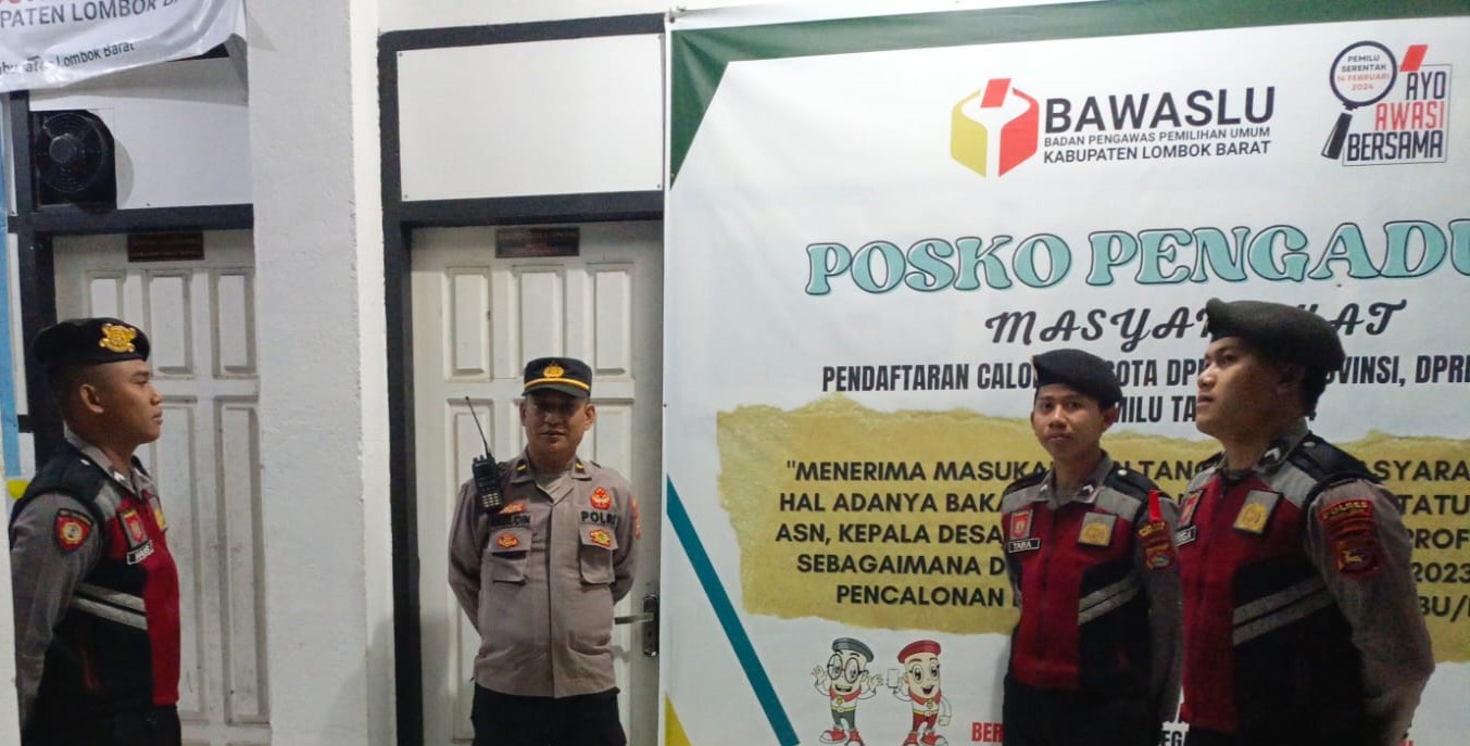 Polres Lombok Barat Siagakan Personel Sat Samapta untuk Amankan Kantor Bawaslu