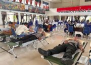Polres Loteng ikuti Donor Darah Pada Peringatan Dies Natalia Ke-68 IPDN