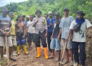 Bhabinkamtibmas Desa Talapiti Ajak Masyarakat Gotong Royong Pasca Hujan