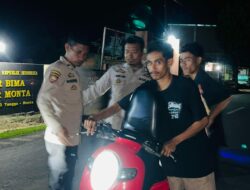 Upaya Antisipasi Aksi Premanisme dan Guankamtibmas Lainnya, Polsek Monta Intensifikan Patroli dan Razia Malam Hari