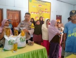 Hindari Penyimpangan Bhabinkamtibmas Polsubsektor Palibelo Monitoring Penyaluran Bantuan Beras Bagi Warga Binaan