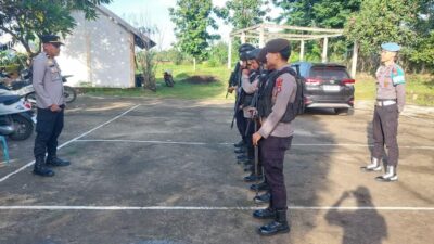 Amankan Perayaan Natal di Gereja Santo Yohanes Maria Vianei, Personel Pospam Operasi Lilin Rinjani Polres Bima Tingkatkan Patroli Pengamanan